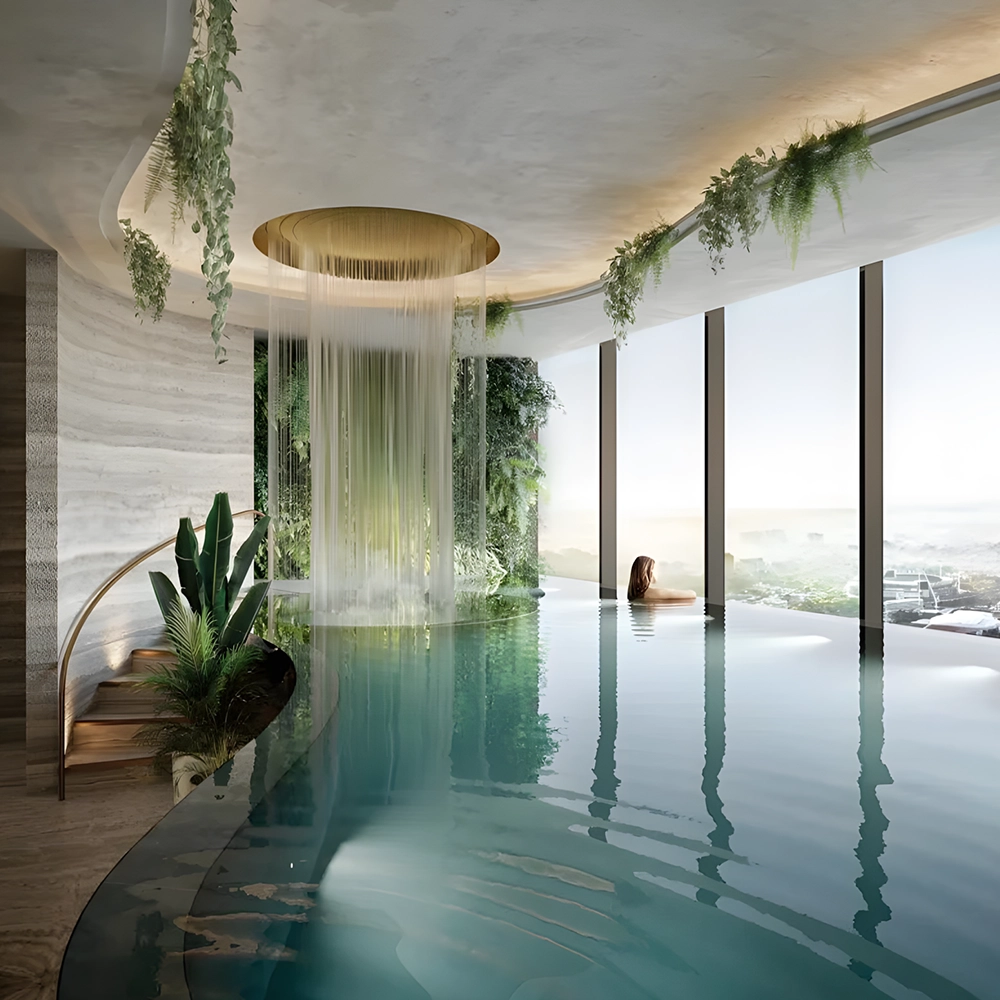 Sobha Crescent Master Bedroom – Wooden Flooring